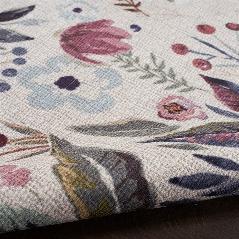 Nourison Home Nourison Washables 8' Runner Ivory Pink Vintage Indoor Rug