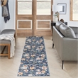 Nourison Home Nourison Washables 8' Runner Navy Multicolor Vintage Indoor Rug