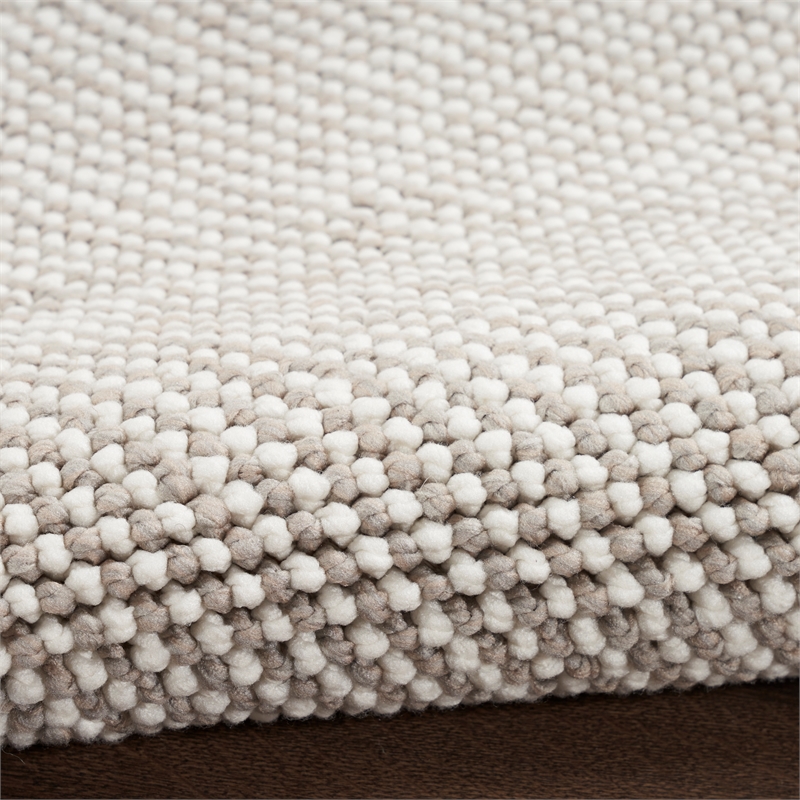 Nourison Home Textured Home 2' x 4' Ivory Mocha Farmhouse Indoor Rug