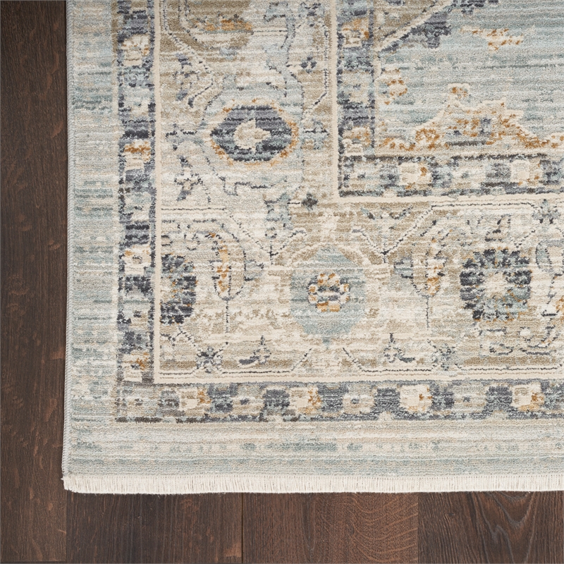 Nourison Home Nyle 5' x 8' Light Blue Vintage Indoor Rug