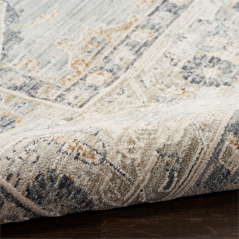 Nourison Home Nyle 5' x 8' Light Blue Vintage Indoor Rug