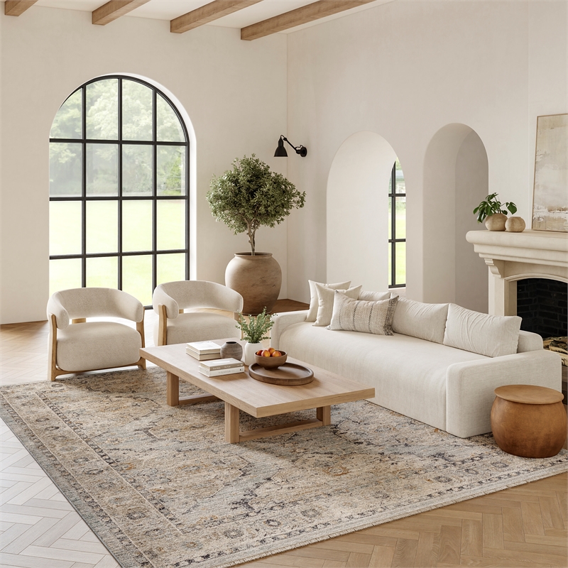 Nourison Home Nyle 8' x 10' Light Blue Vintage Indoor Rug