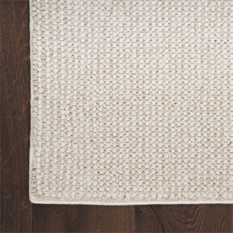 Nourison Home Textured Home 8' Runner Ivory Beige Farmhouse Indoor Rug