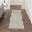 Nourison Home Textured Home 8' Runner Ivory Mocha Farmhouse Indoor Rug