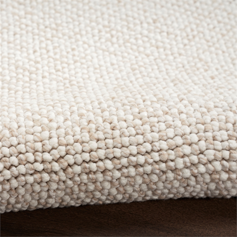 Nourison Home Textured Home 8' x 10' Ivory Beige Farmhouse Indoor Rug