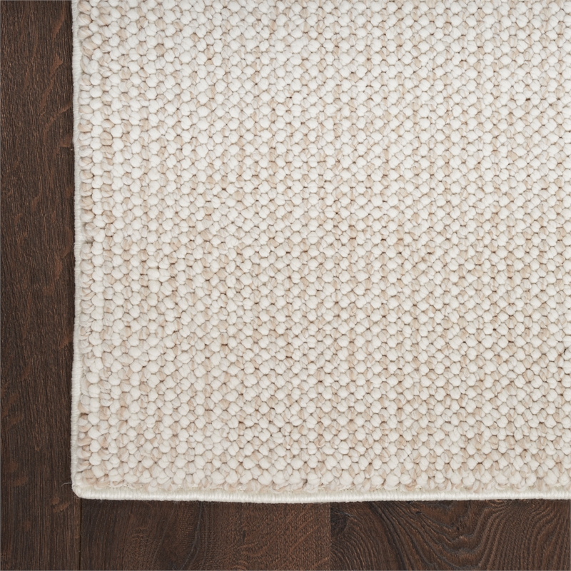 Nourison Home Textured Home 8' x 10' Ivory Beige Farmhouse Indoor Rug