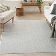 Nourison Home Textured Home 8' x 10' Ivory Grey Farmhouse Indoor Rug
