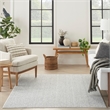 Nourison Home Textured Home 8' x 10' Ivory Grey Farmhouse Indoor Rug