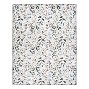 Nourison Home Washables 9' x 12' Ivory Multicolor Contemporary Indoor Rug