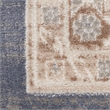 Nourison Serenity Home 9' x 12' Fabric Ivory Blue Vintage Indoor Rug