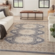 Nourison Serenity Home 9' x 12' Fabric Ivory Blue Vintage Indoor Rug
