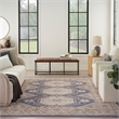Nourison Serenity Home 9' x 12' Fabric Ivory Blue Vintage Indoor Rug