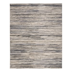 Nourison Serenity Home 9' x 12' Fabric Ivory Gray Modern Indoor Rug
