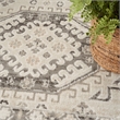 Nourison Serenity Home 9' x 12' Fabric Ivory Gray Vintage Indoor Rug
