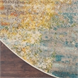 Nourison Celestial 10' x Round Multicolor Fabric Modern Area Rug (10' Round)