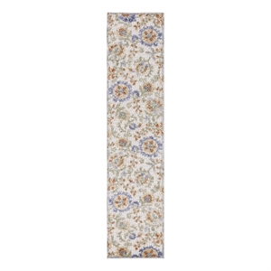 Nourison Aloha 27x96&quot Polypropylene Fabric Area Rug in Ivory and Blue