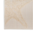 Nourison Aloha 2' x 6' Fabric Ivory/ Cream Multicolor Outdoor Rug
