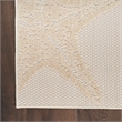 Nourison Aloha 2' x 6' Fabric Ivory/ Cream Multicolor Outdoor Rug