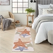 Nourison Aloha 2' x 6' Fabric Ivory/ Cream Multicolor Outdoor Rug
