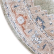 Astra Machine Washable 8' Round  Fabric Sage Green Multicolor Vintage Indoor Rug