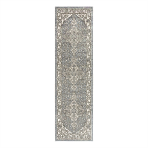 Nourison Concerto 8' Runner Blue Fabric Vintage Area Rug (8' Runner)