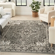 Nourison Concerto 8' x 10' Gray Fabric Vintage Area Rug (8' x 10')