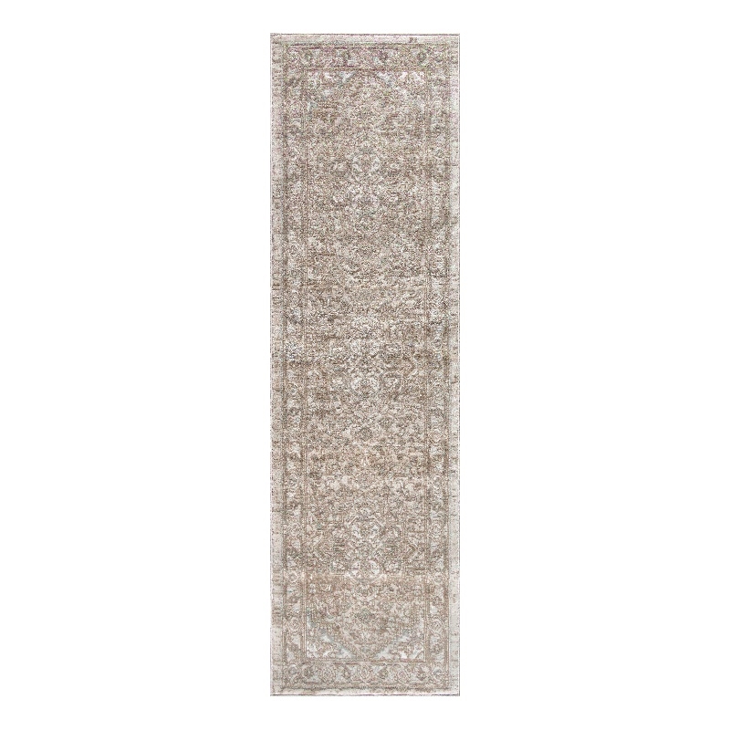 Nourison Concerto 8' Runner Beige Fabric Vintage Area Rug (8' Runner)
