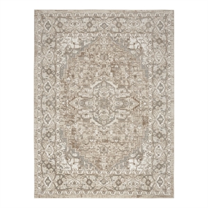 Nourison Concerto 5' x 7' Beige Fabric Vintage Area Rug (5' x 7')