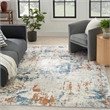 Nourison Concerto 5' x 7' Beige Blue Rust Fabric Modern Area Rug (5' x 7')