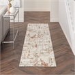 Nourison Concerto 8' Runner Ivory Rust Fabric Modern Area Rug (8' Runner)