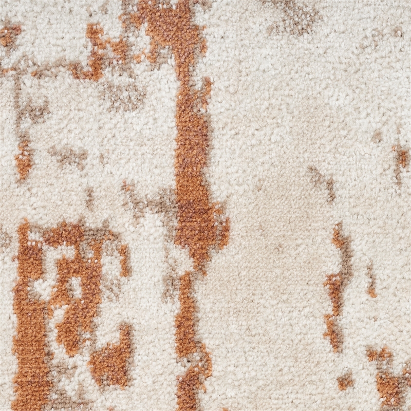 Nourison Concerto 4' x 6' Ivory Rust Fabric Modern Area Rug (4' x 6')