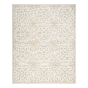 Nourison Jubilant 8' x 10' Ivory Beige Fabric Farmhouse Area Rug (8' x 10')