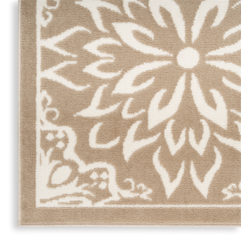 Nourison Jubilant 5' x 7' Taupe Fabric Farmhouse Area Rug (5' x 7')
