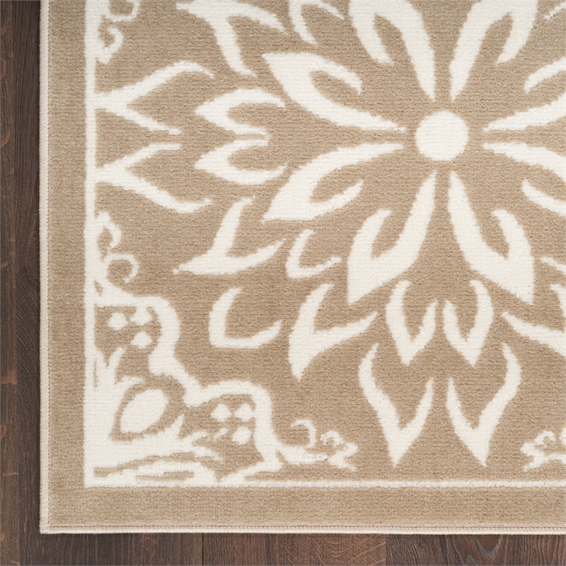Nourison Jubilant 5' x 7' Taupe Fabric Farmhouse Area Rug (5' x 7')