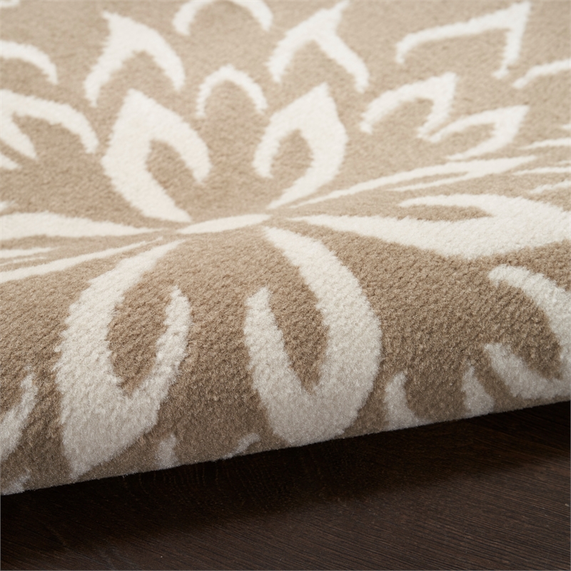 Nourison Jubilant 5' x 7' Taupe Fabric Farmhouse Area Rug (5' x 7')