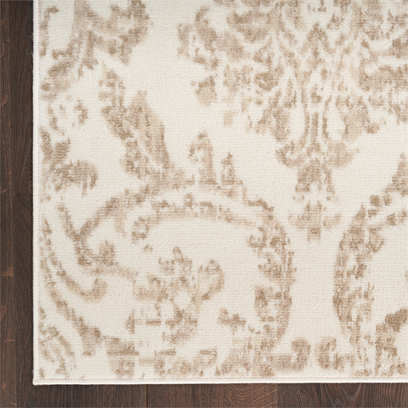 Nourison Jubilant 5' x 7' Ivory Beige Fabric Vintage Area Rug (5' x 7')