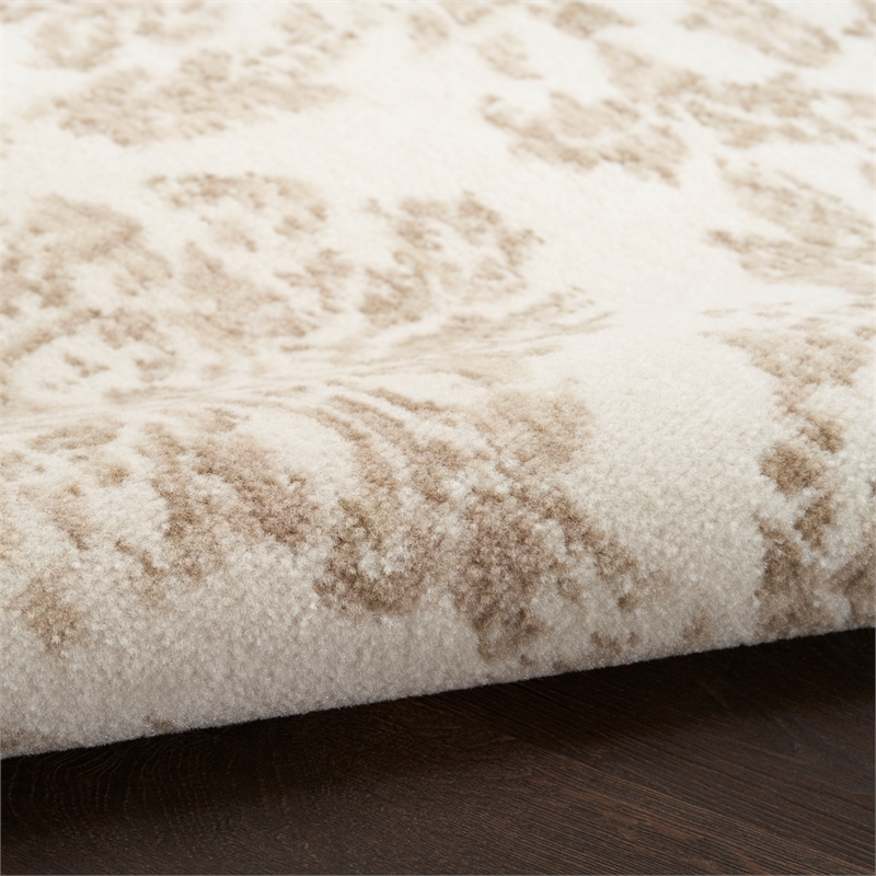 Nourison Jubilant 5' x 7' Ivory Beige Fabric Vintage Area Rug (5' x 7')