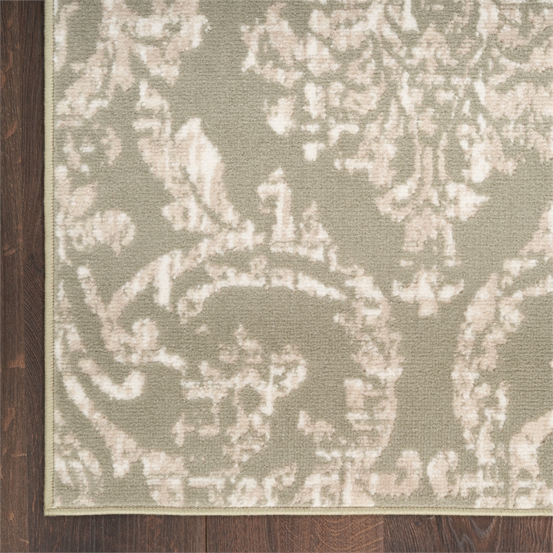 Nourison Jubilant 5' x 7' Olive Fabric Vintage Area Rug (5' x 7')