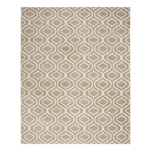 Nourison Jubilant 94x118&quot Indoor Transitional Polypropylene Fabric Rug in Taupe