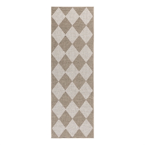 Nourison 27x90&quot Indoor Contemporary Jute Fabric Rug in Natural/Ivory/Beige