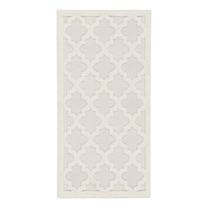 Nourison Easy Care 2' x 4' Ivory White Fabric Modern Area Rug (2' x 4')