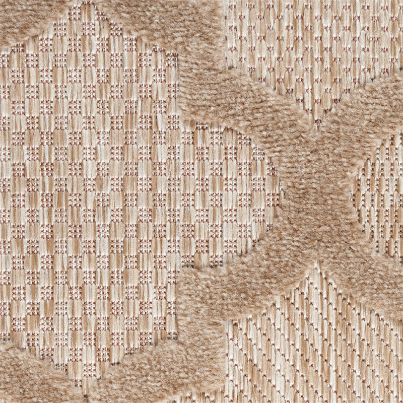 Nourison Easy Care 2' x 4' Natural Beige Fabric Modern Area Rug (2' x 4')