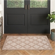 Nourison Easy Care 2' x 4' Natural Beige Fabric Modern Area Rug (2' x 4')