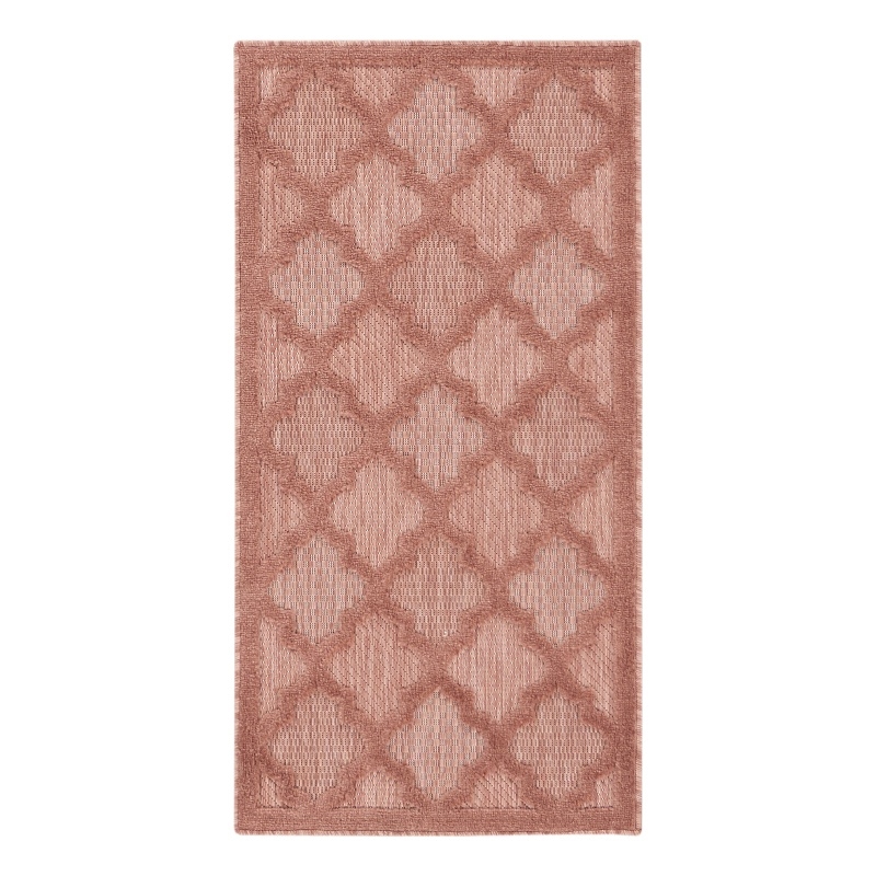 Nourison Easy Care 2' x 4' Coral Orange Fabric Modern Area Rug (2' x 4')