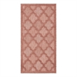 Nourison Easy Care 2' x 4' Coral Orange Fabric Modern Area Rug (2' x 4')