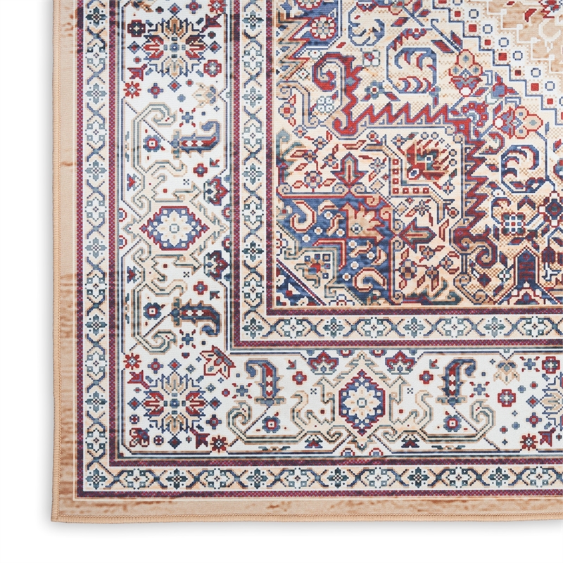 Nourison Vintage Home 5' x 7' Fabric Gold Bohemian Indoor Rug
