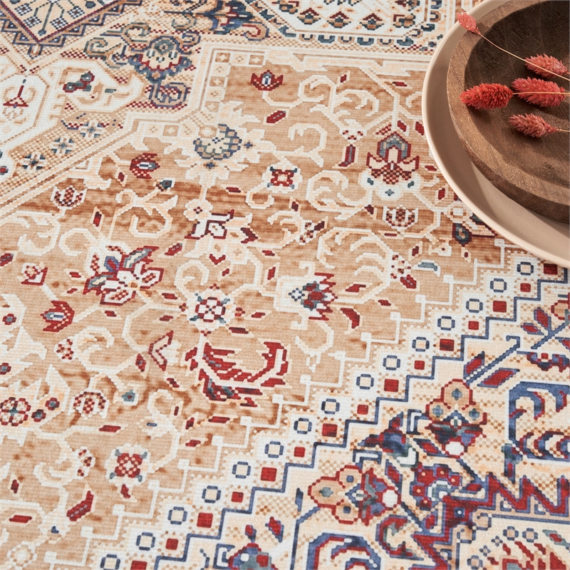 Nourison Vintage Home 5' x 7' Fabric Gold Bohemian Indoor Rug