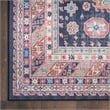 Nourison Vintage Home 5' x 7' Fabric Navy Blue Bohemian Indoor Rug