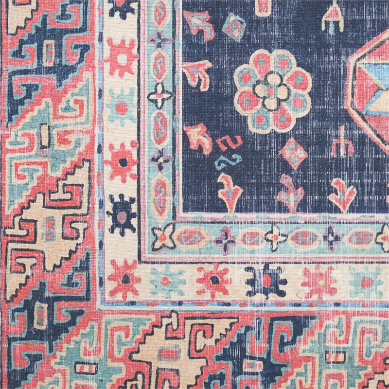 Nourison Vintage Home 5' x 7' Fabric Navy Blue Bohemian Indoor Rug