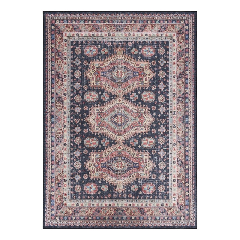 Nourison Vintage Home 5' x 7' Fabric Navy Blue Bohemian Indoor Rug